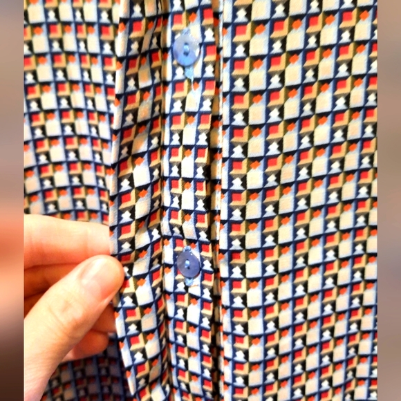 Roz&Ali Multicolored Button Down Lightweight Polyester Blouse size 3X - Picture 6 of 11